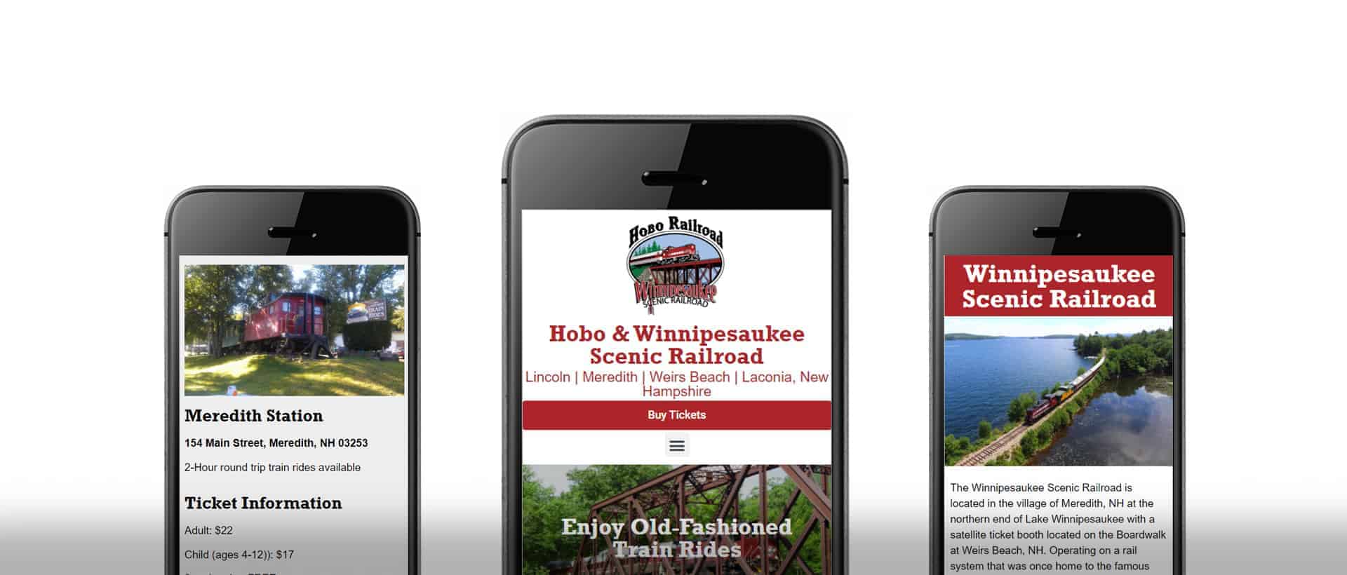 Hobo Railroad's site is now mobile friendly after their website redesign. 8