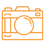 Camera icon for professionally shot photos for social media management.