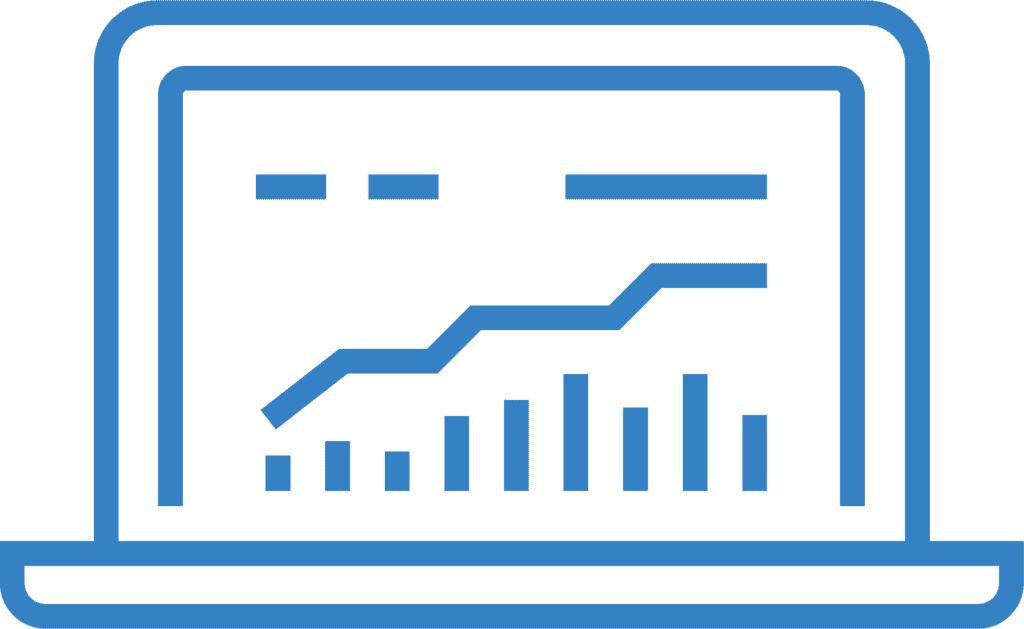 Computer tracking the results of marketing for concrete contractors.